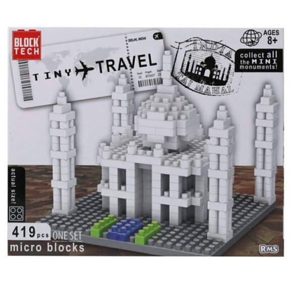 Block Tech Tiny Travel Mini Building Block Set Taj Mahal India NWT Decor Love - Picture 1 of 4
